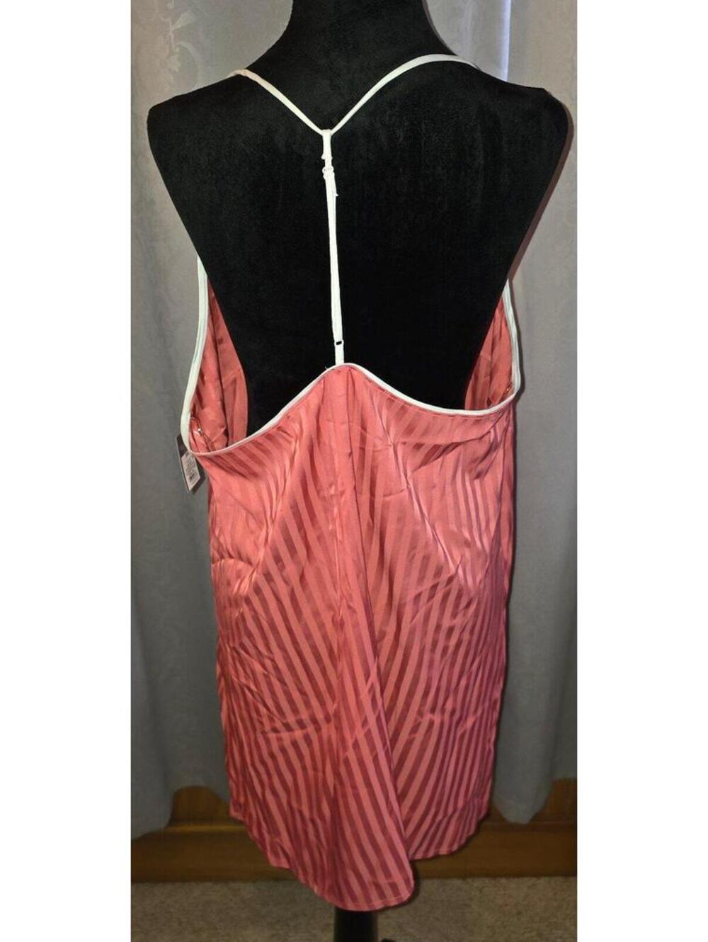 Auden Luxery Collection Shadow Striped Satin Pajama Chemise XXL - BNWT - Picture 3 of 5